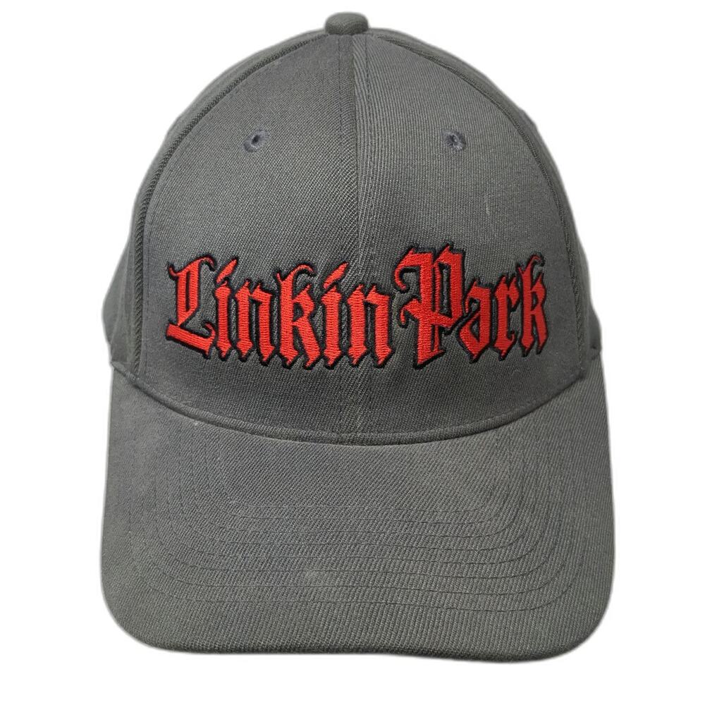 bandmerch Linkin Park Baseball Cap Gray One Size Stretch Fit Band Merch LP Hat